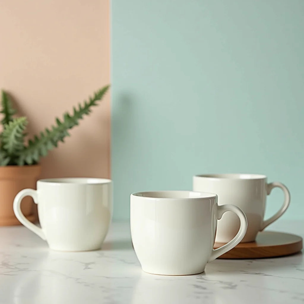 Retro Milk Glass Mug - Retro Milk Glass Mugs Timeless Charm for Your Kitchen