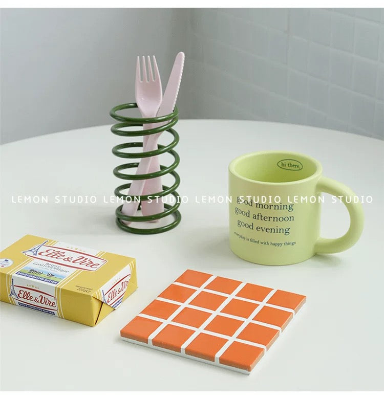 Pastel Mosaic Style Coaster