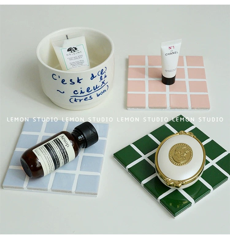 Pastel Mosaic Style Coaster