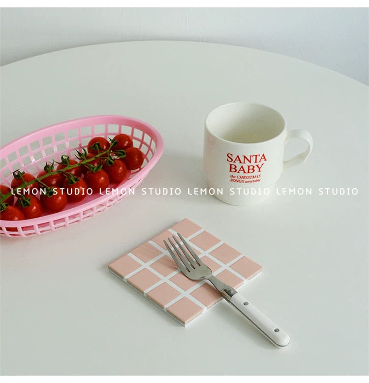 Pastel Mosaic Style Coaster