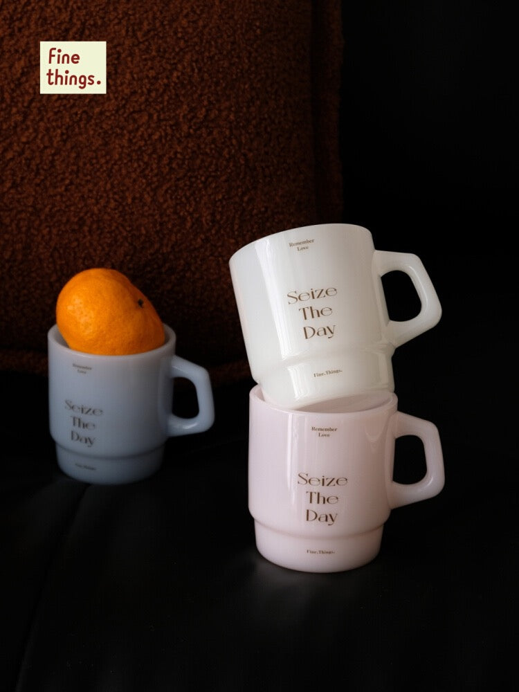 Retro Milk Glass Mug