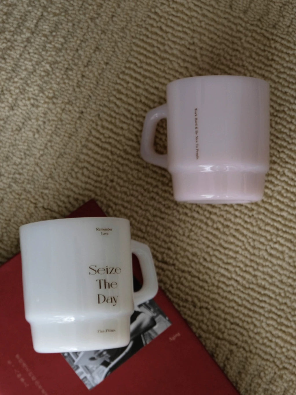 Retro Milk Glass Mug
