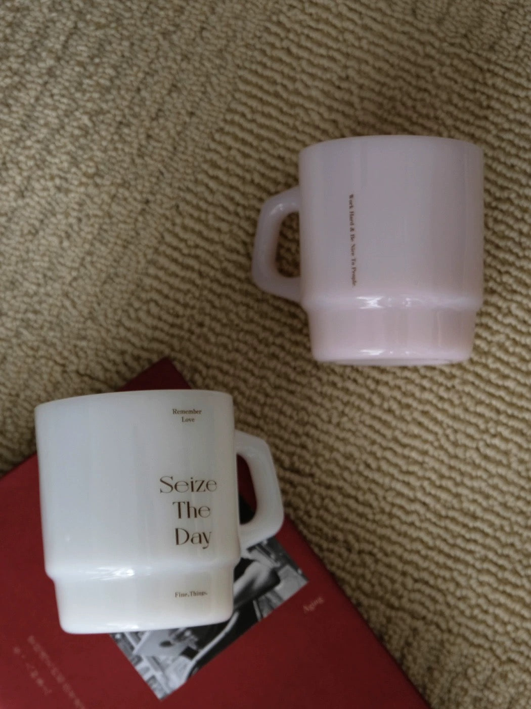 Retro Milk Glass Mug