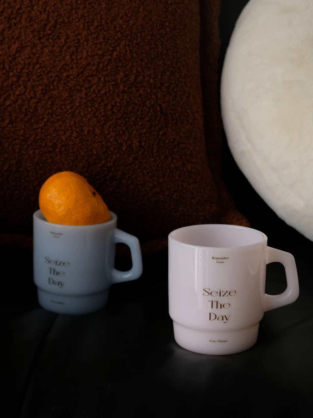 Retro Milk Glass Mug