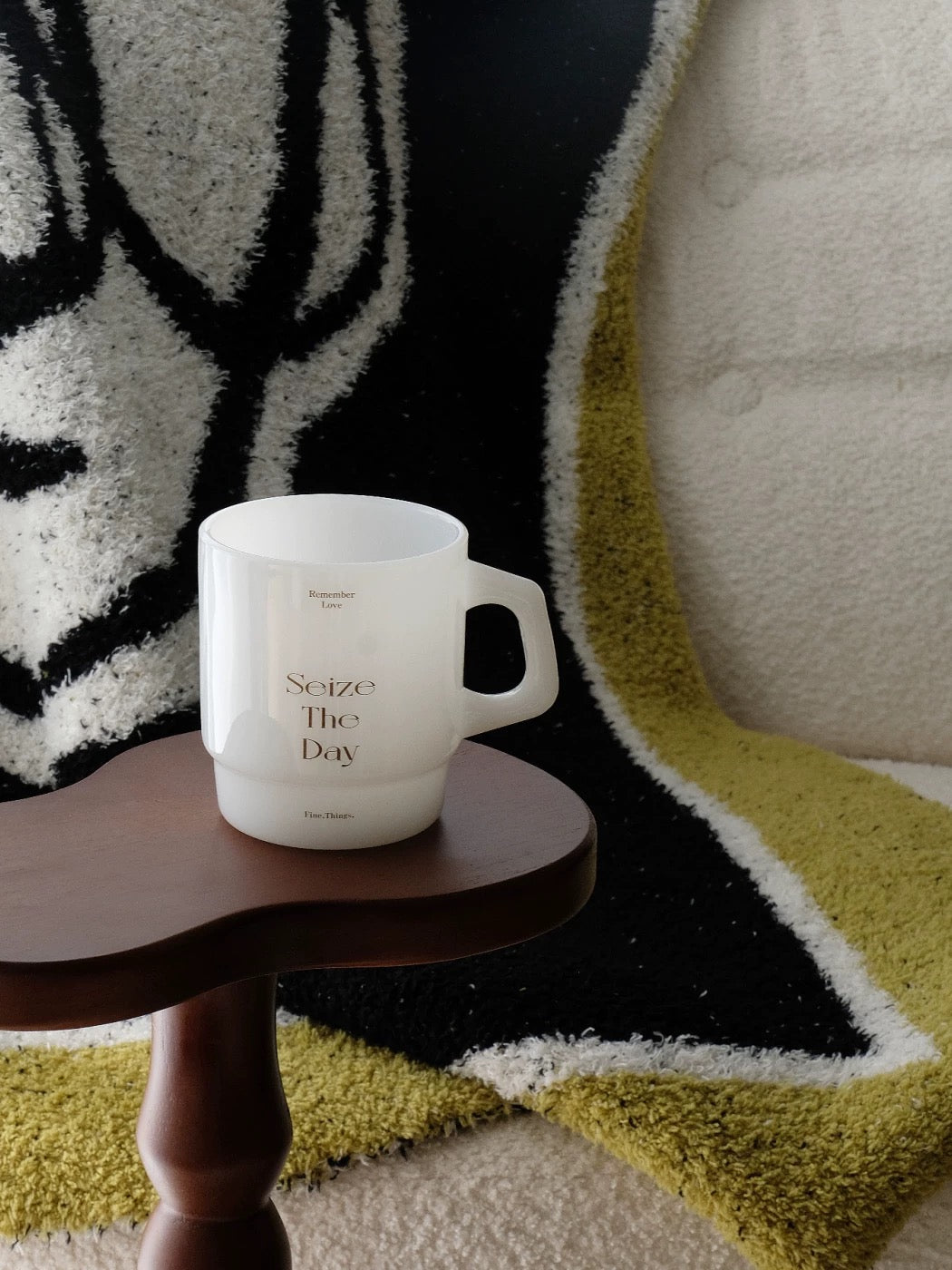 Retro Milk Glass Mug