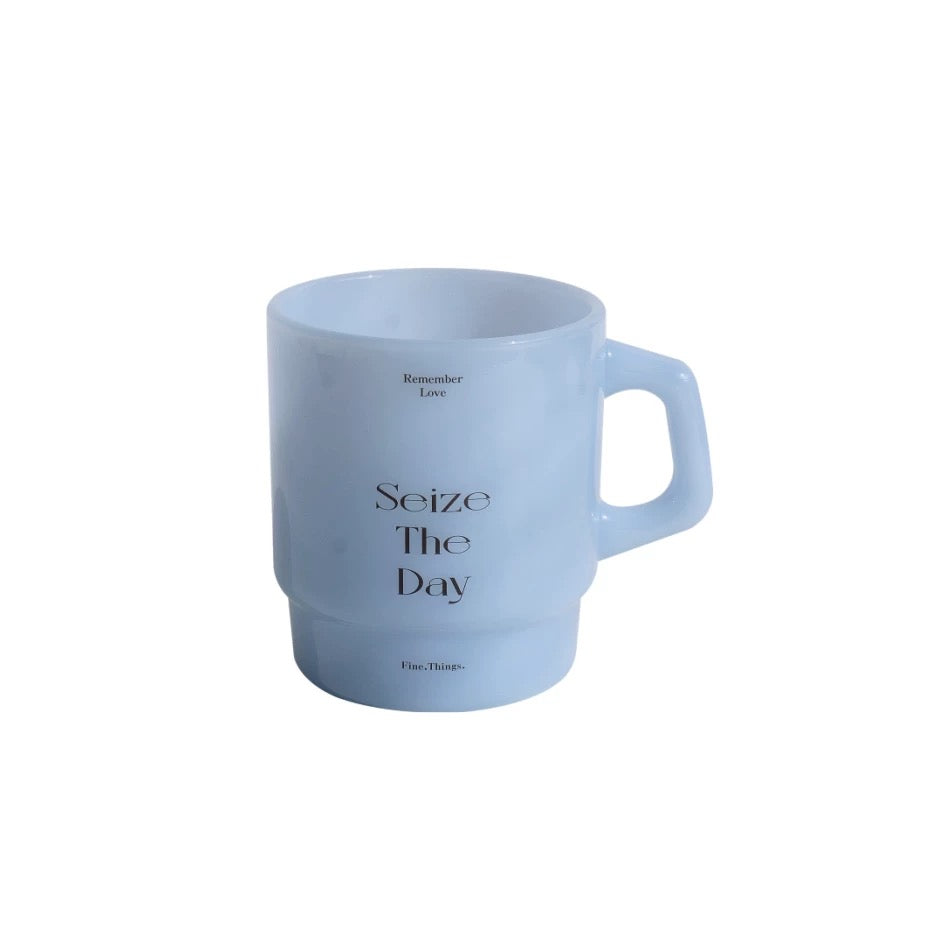 Retro Milk Glass Mug
