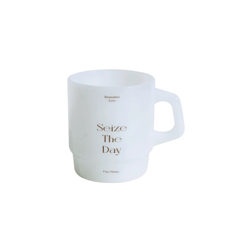 Retro Milk Glass Mug