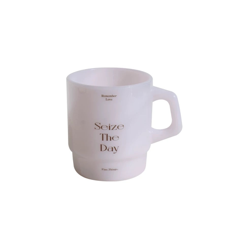 Retro Milk Glass Mug