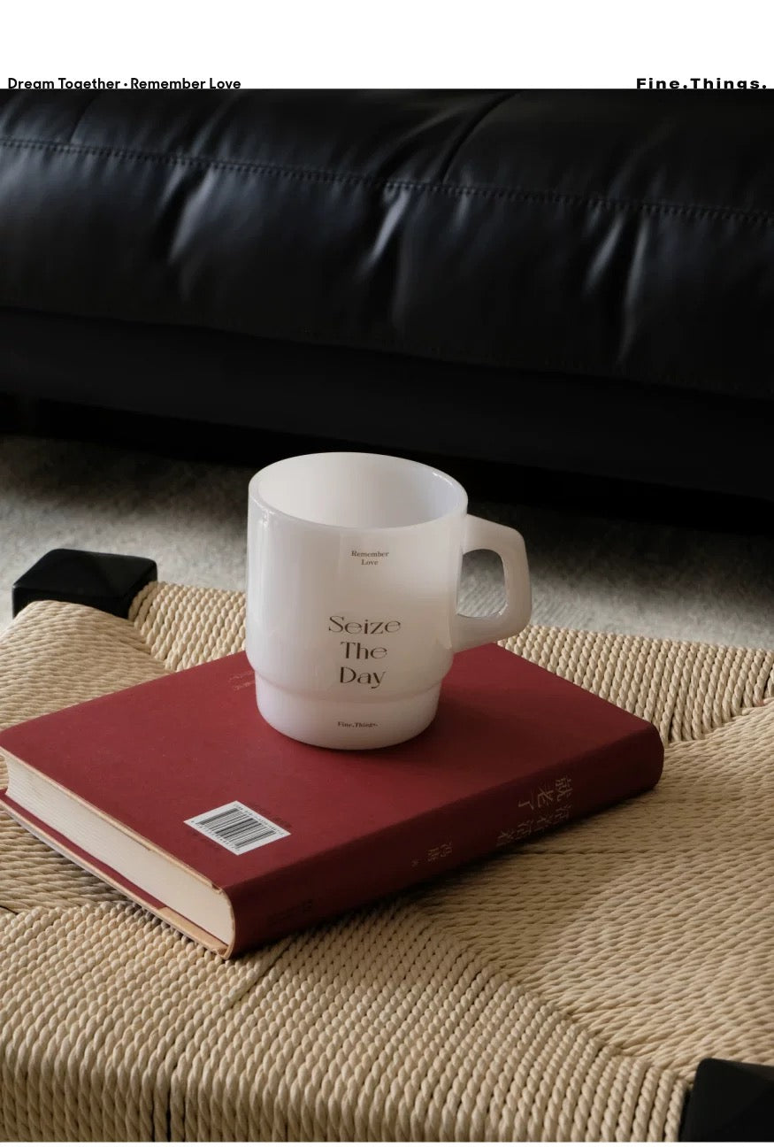 Retro Milk Glass Mug