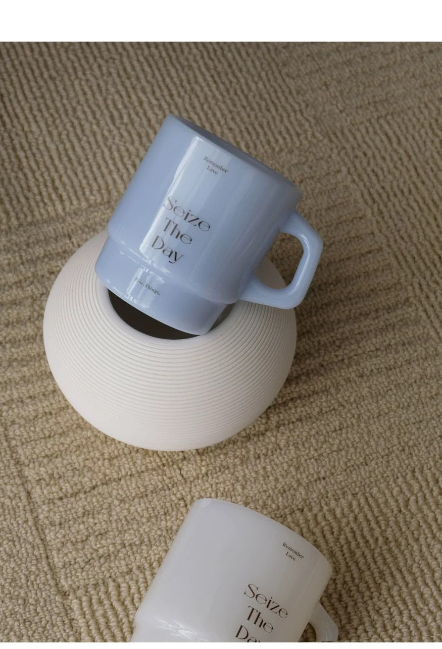 Retro Milk Glass Mug