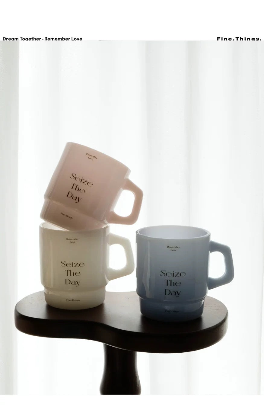 Retro Milk Glass Mug
